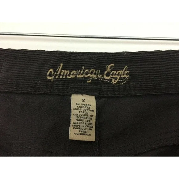 American Eagle Outfitters Jeans Women's Size 2 Brown Bootcut Corduroy - Picture 7 of 7